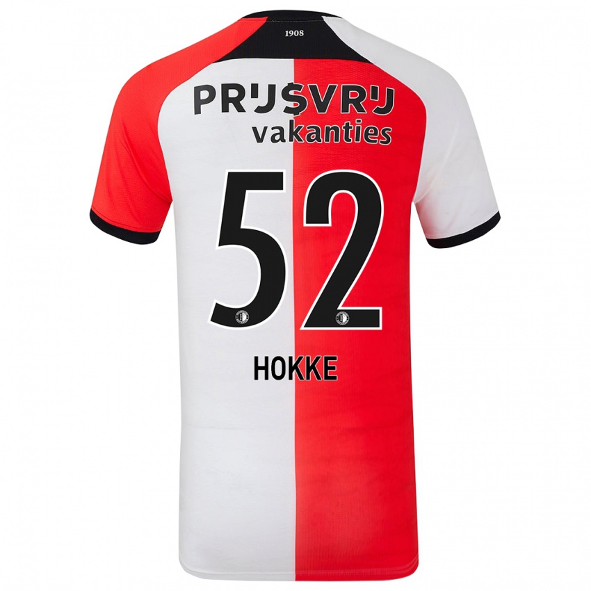 Niño Camiseta Milan Hokke #52 Rojo Blanco 1ª Equipación 2024/25 La Camisa México