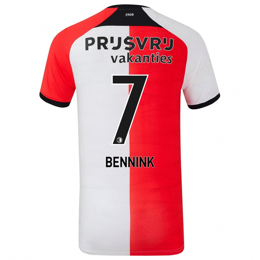 Niño Camiseta Maxime Bennink #7 Rojo Blanco 1ª Equipación 2024/25 La Camisa México