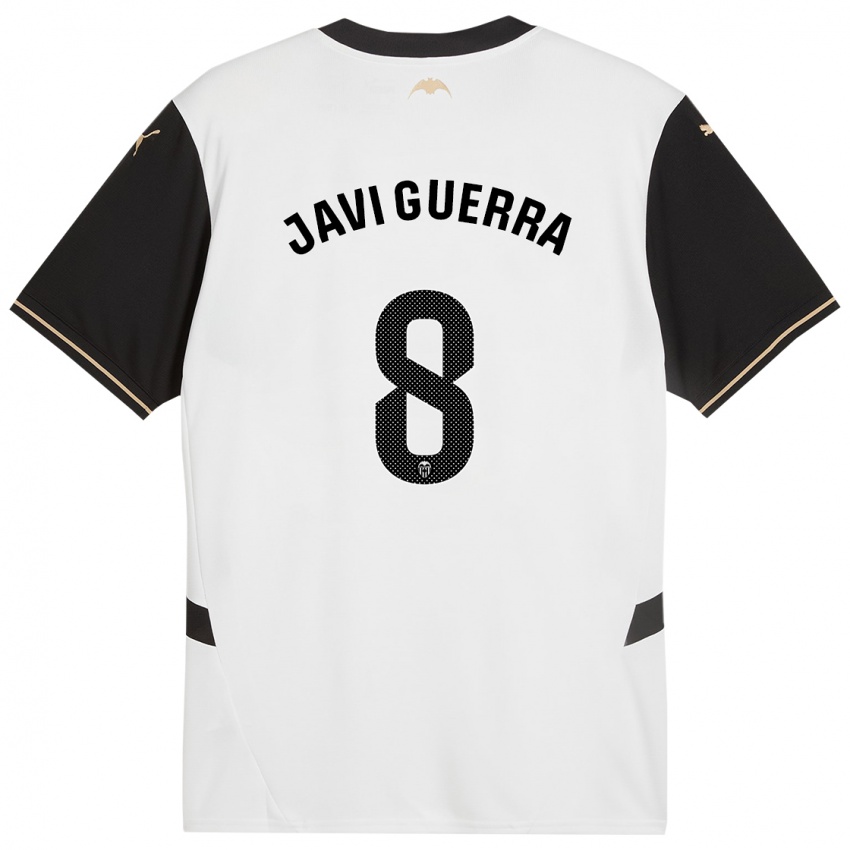 Niño Camiseta Javi Guerra #8 Blanco Negro 1ª Equipación 2024/25 La Camisa México