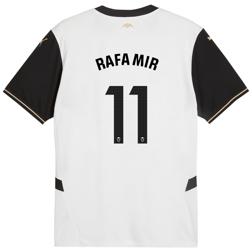 Niño Camiseta Rafa Mir #11 Blanco Negro 1ª Equipación 2024/25 La Camisa México