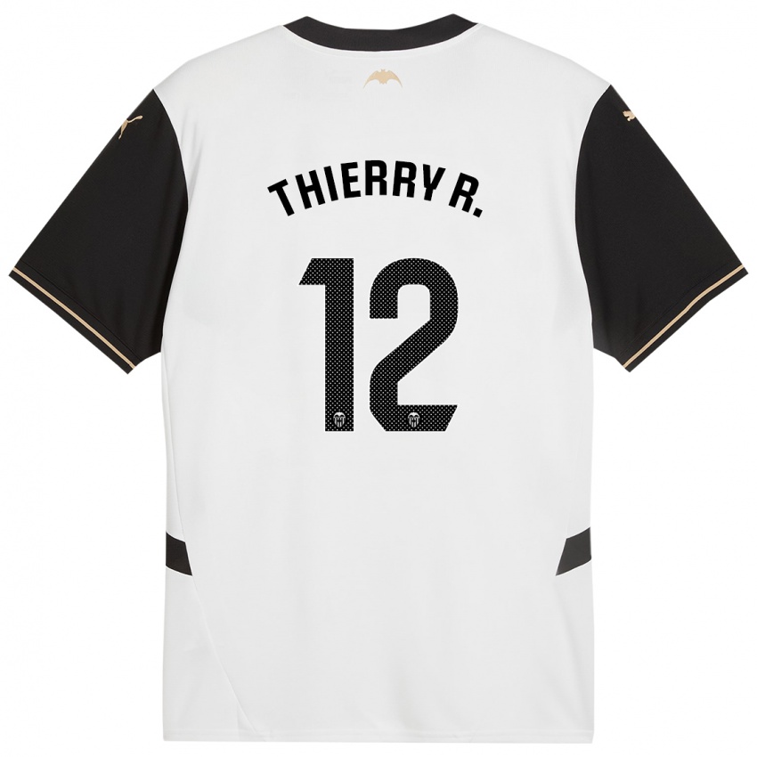 Niño Camiseta Thierry Correia #12 Blanco Negro 1ª Equipación 2024/25 La Camisa México