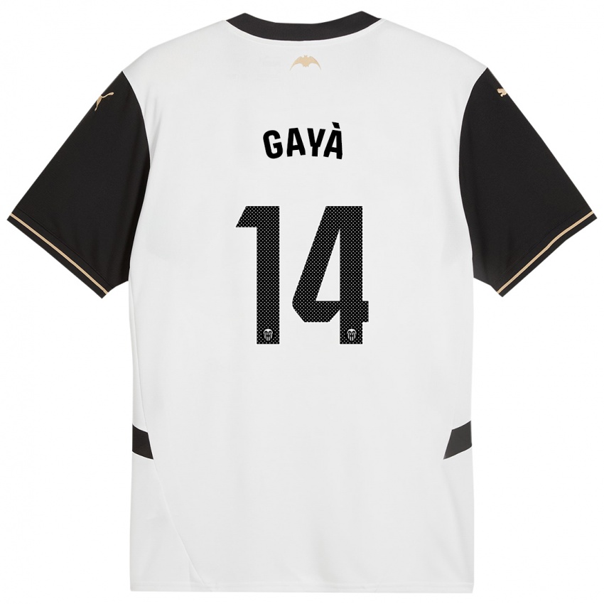 Niño Camiseta Jose Gaya #14 Blanco Negro 1ª Equipación 2024/25 La Camisa México