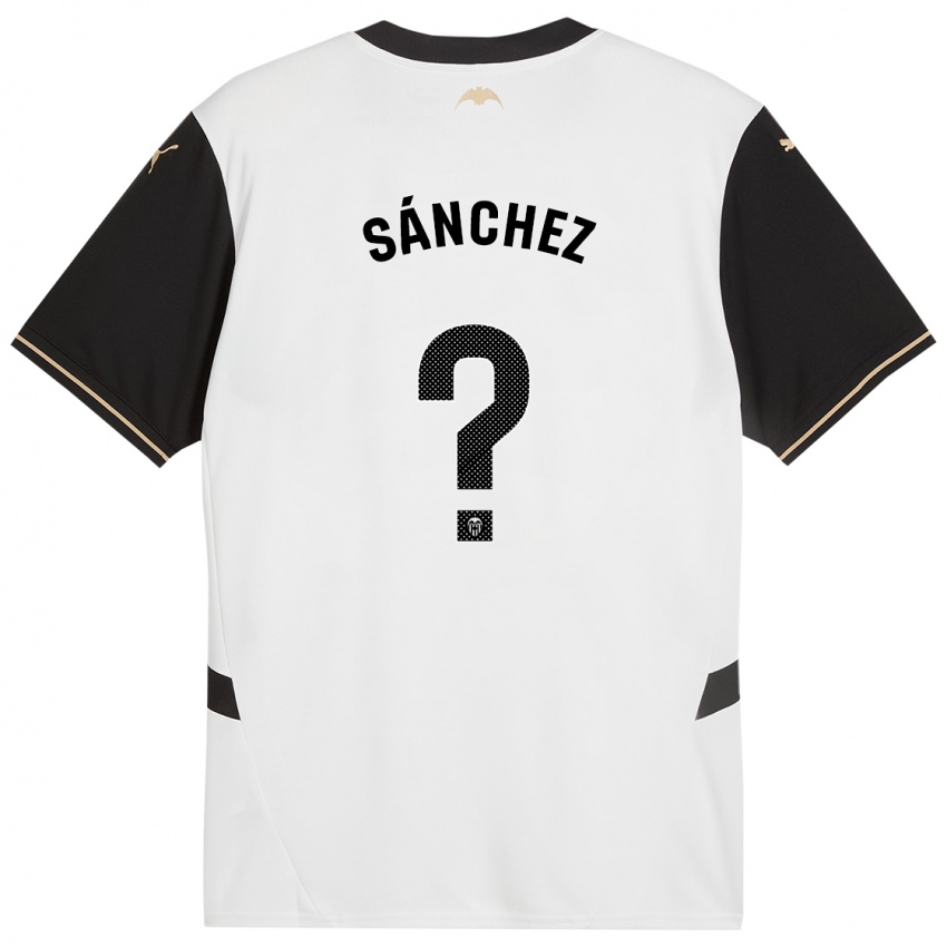 Niño Camiseta Dani Sánchez #0 Blanco Negro 1ª Equipación 2024/25 La Camisa México