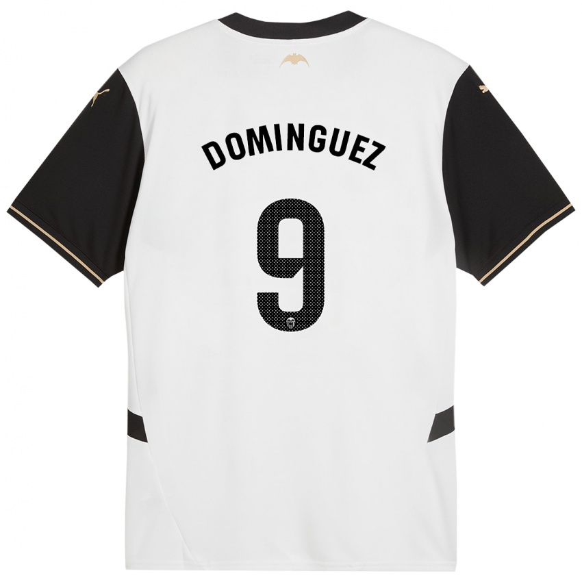 Niño Camiseta Mario Dominguez #9 Blanco Negro 1ª Equipación 2024/25 La Camisa México