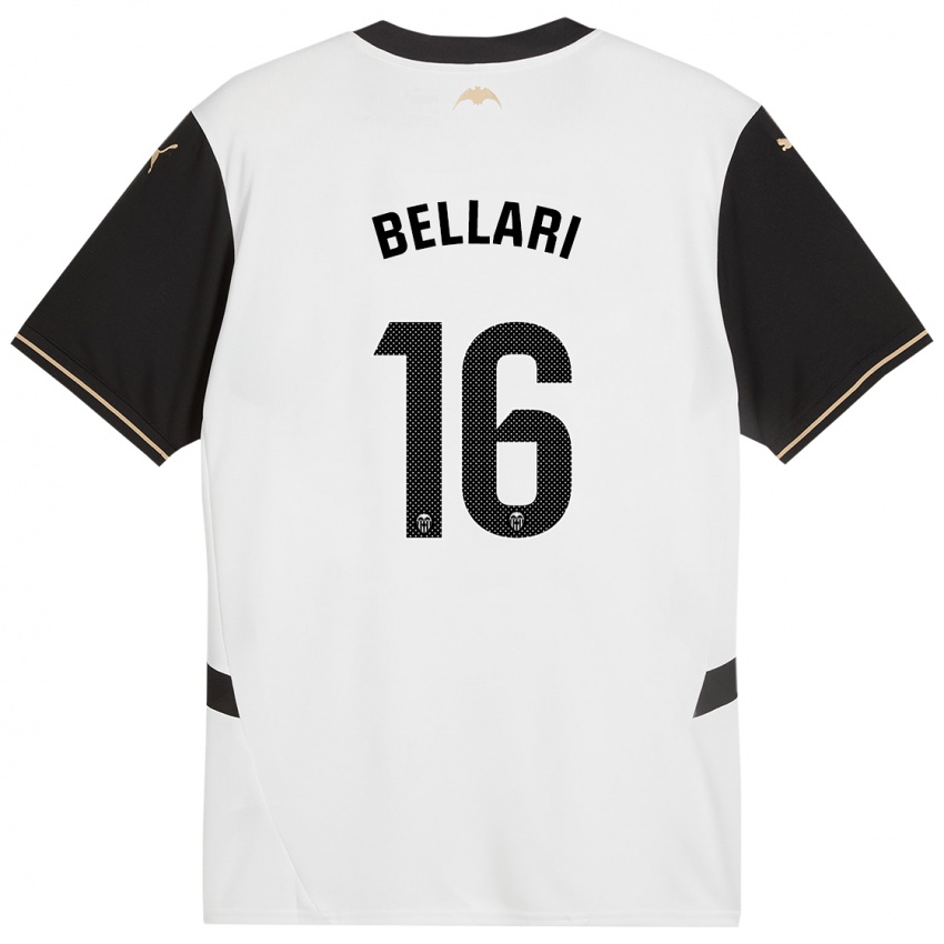 Niño Camiseta Hamza Bellari #16 Blanco Negro 1ª Equipación 2024/25 La Camisa México