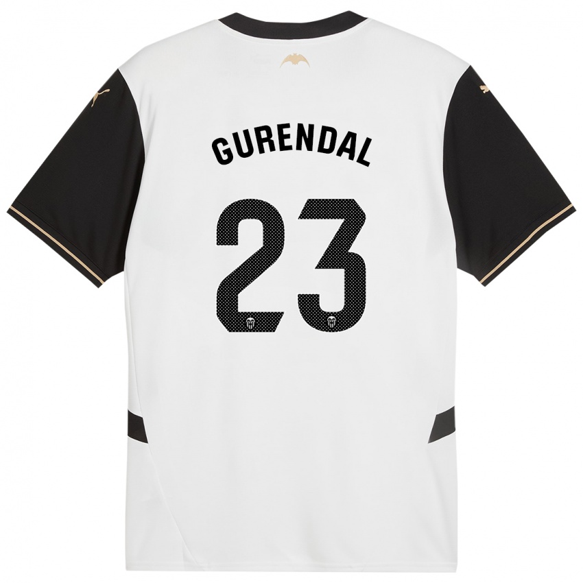 Niño Camiseta Alexander Gurendal #23 Blanco Negro 1ª Equipación 2024/25 La Camisa México