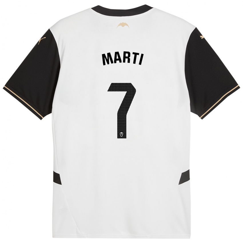 Niño Camiseta Marina Martí #7 Blanco Negro 1ª Equipación 2024/25 La Camisa México