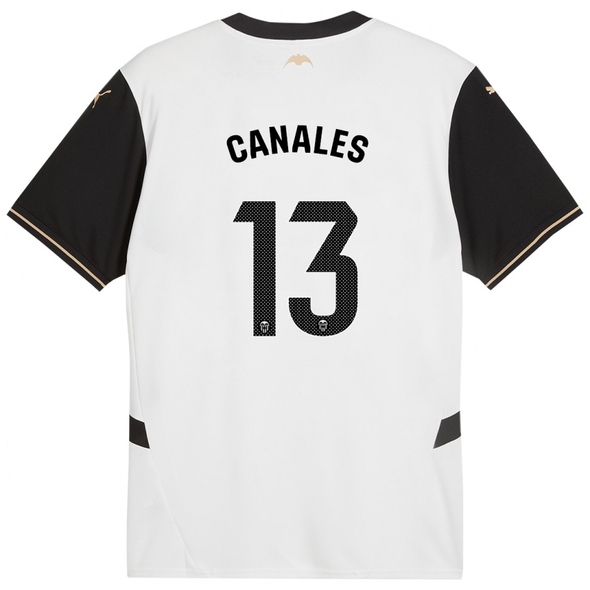 Niño Camiseta Antonia Canales #13 Blanco Negro 1ª Equipación 2024/25 La Camisa México