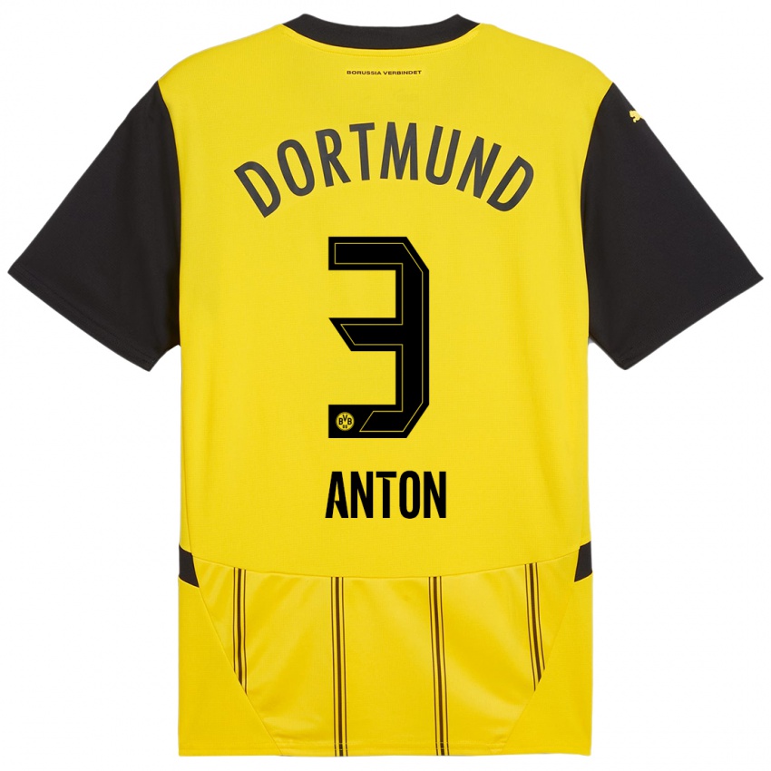 Niño Camiseta Waldemar Anton #3 Amarillo Negro 1ª Equipación 2024/25 La Camisa México