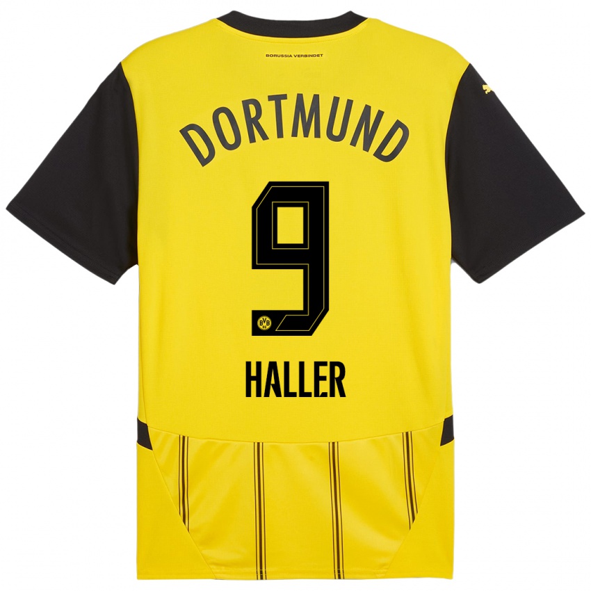 Niño Camiseta Sebastien Haller #9 Amarillo Negro 1ª Equipación 2024/25 La Camisa México