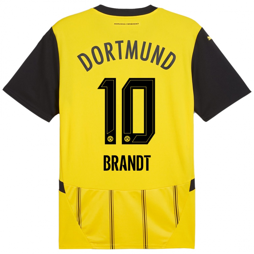 Niño Camiseta Julian Brandt #10 Amarillo Negro 1ª Equipación 2024/25 La Camisa México