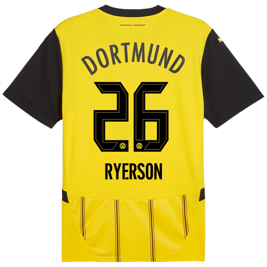 Niño Camiseta Julian Ryerson #26 Amarillo Negro 1ª Equipación 2024/25 La Camisa México