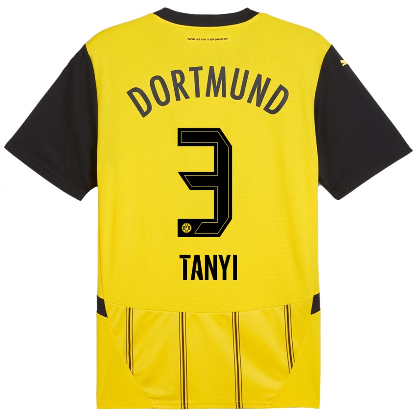 Niño Camiseta Paul Tanyi #3 Amarillo Negro 1ª Equipación 2024/25 La Camisa México