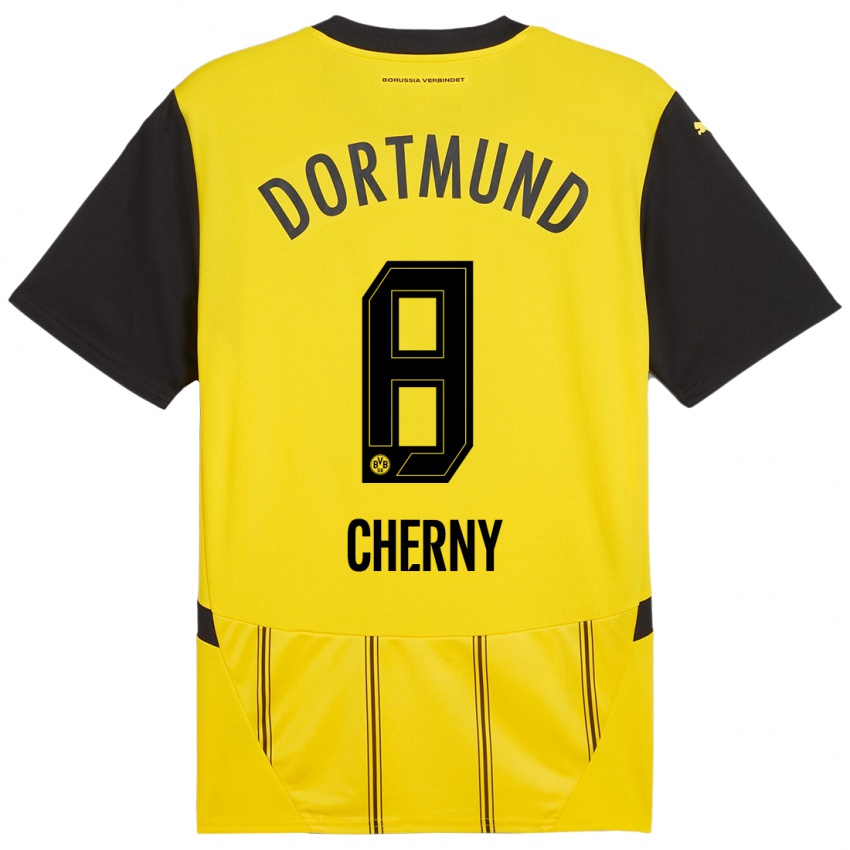 Niño Camiseta Nick Cherny #8 Amarillo Negro 1ª Equipación 2024/25 La Camisa México