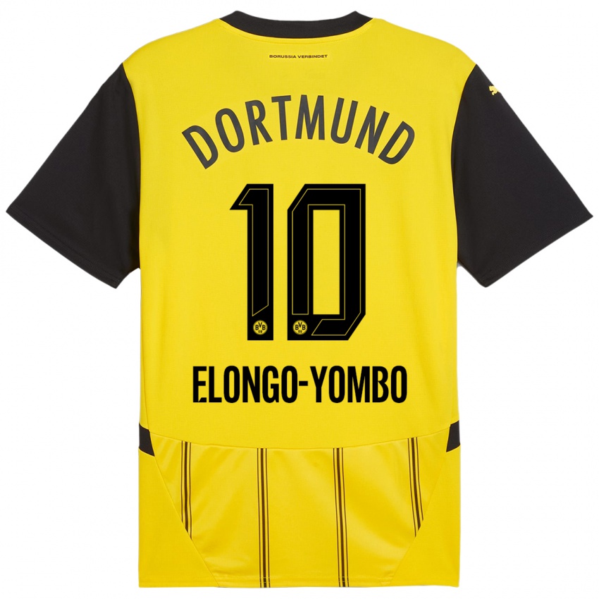 Niño Camiseta Rodney Elongo-Yombo #10 Amarillo Negro 1ª Equipación 2024/25 La Camisa México