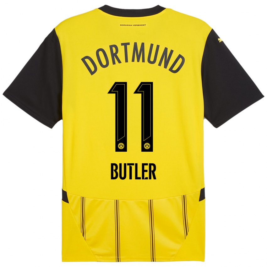 Niño Camiseta Justin Butler #11 Amarillo Negro 1ª Equipación 2024/25 La Camisa México