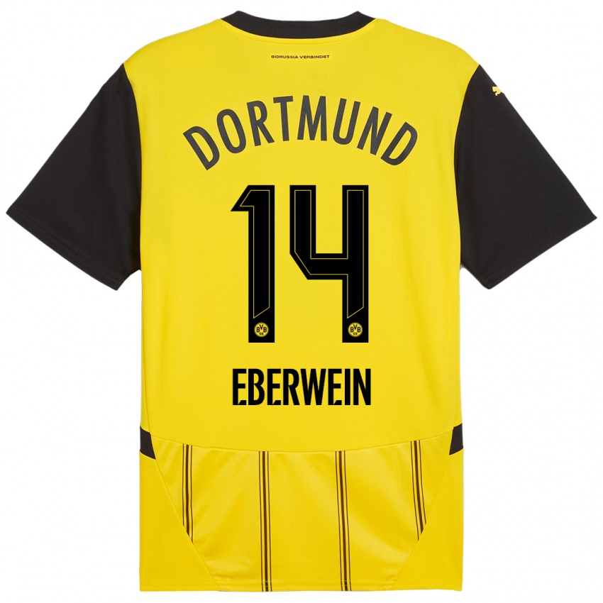 Niño Camiseta Michael Eberwein #14 Amarillo Negro 1ª Equipación 2024/25 La Camisa México