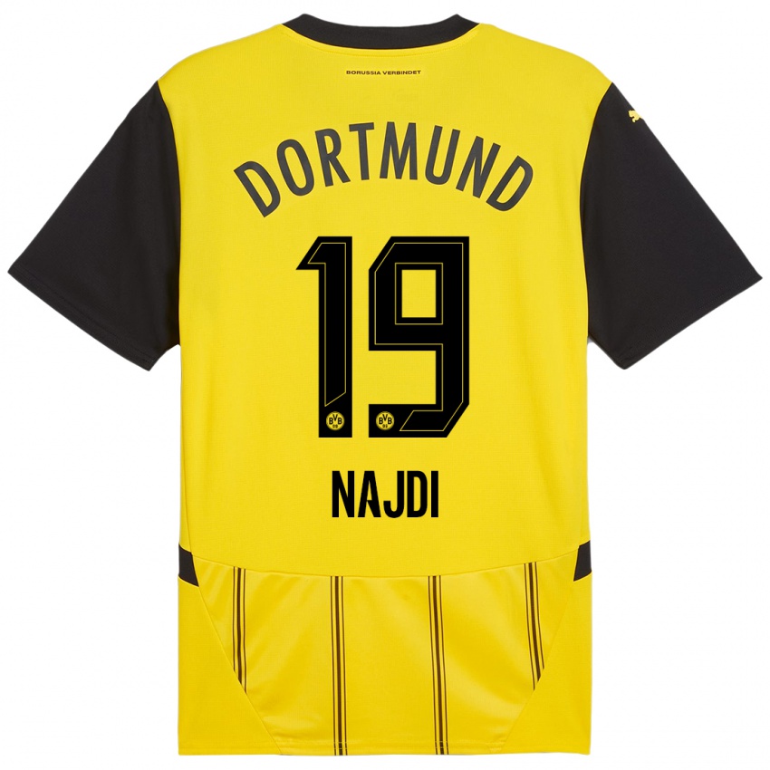 Niño Camiseta Ahmad Najdi #19 Amarillo Negro 1ª Equipación 2024/25 La Camisa México