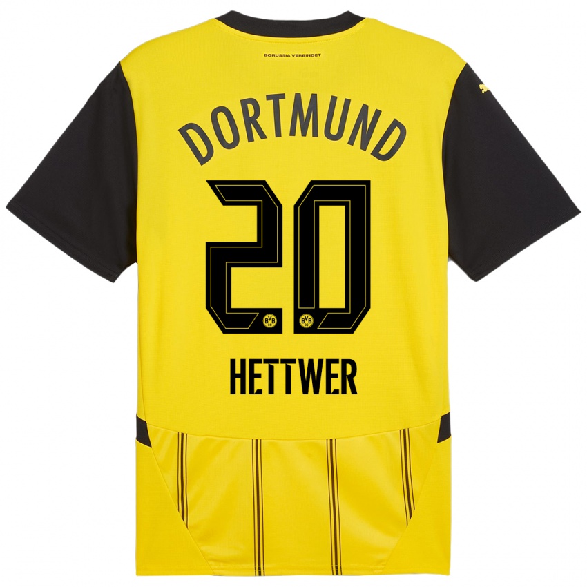 Niño Camiseta Julian Hettwer #20 Amarillo Negro 1ª Equipación 2024/25 La Camisa México