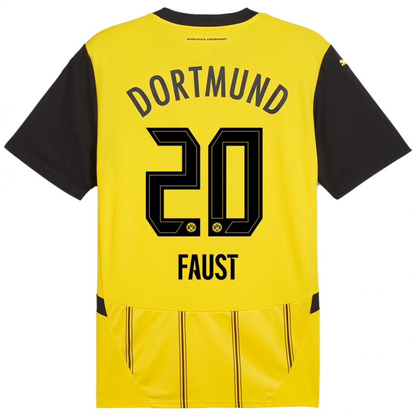 Niño Camiseta Tom Faust #20 Amarillo Negro 1ª Equipación 2024/25 La Camisa México