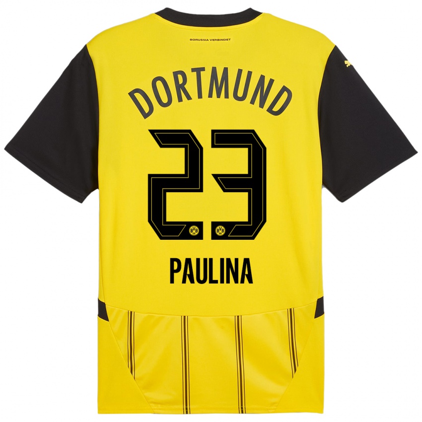 Niño Camiseta Jordi Paulina #23 Amarillo Negro 1ª Equipación 2024/25 La Camisa México