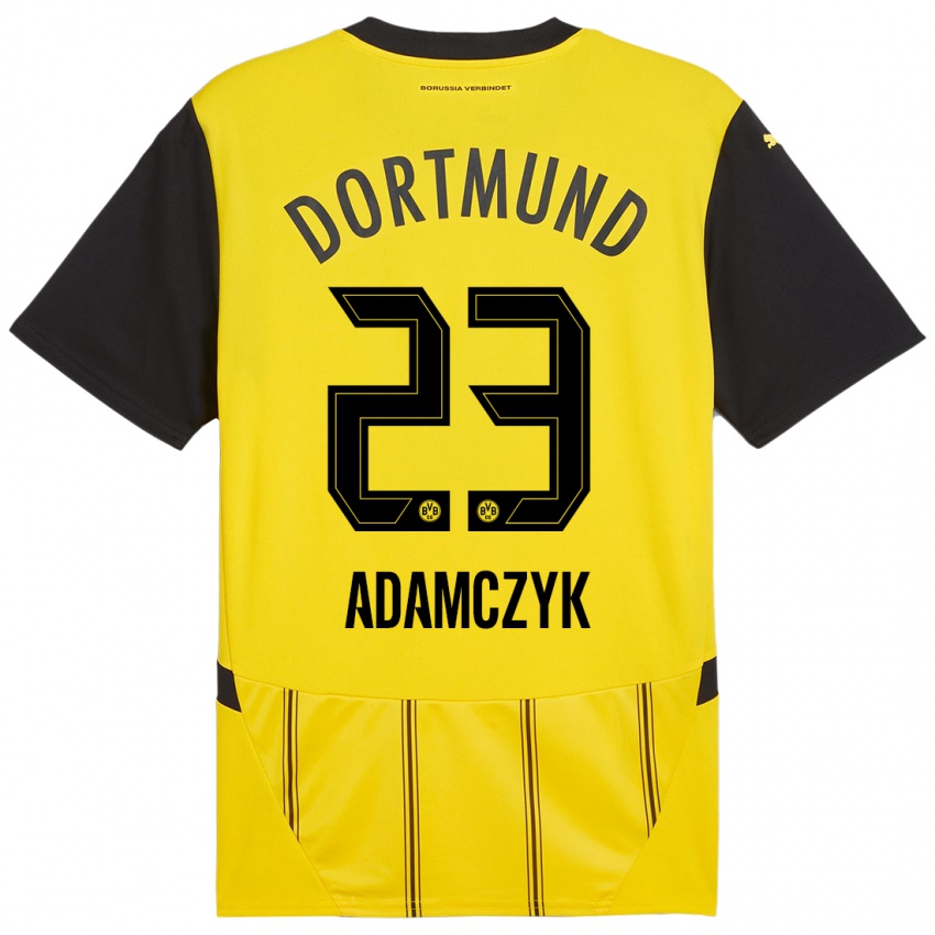 Niño Camiseta Nico Adamczyk #23 Amarillo Negro 1ª Equipación 2024/25 La Camisa México