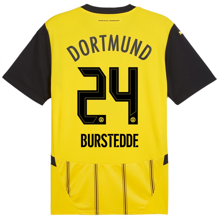 Niño Camiseta Joshua Burstedde #24 Amarillo Negro 1ª Equipación 2024/25 La Camisa México