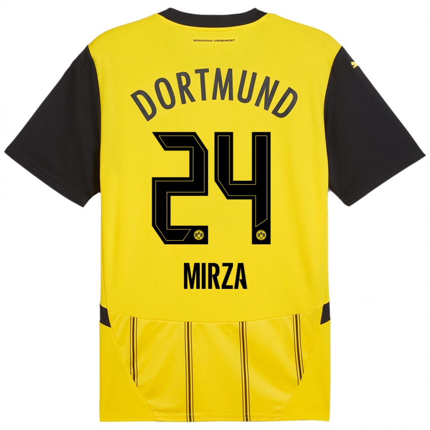 Niño Camiseta Marwan-Omir Mirza #24 Amarillo Negro 1ª Equipación 2024/25 La Camisa México