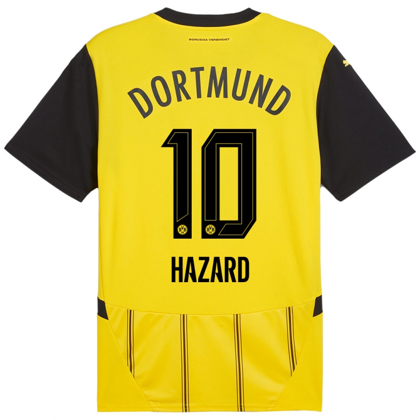 Niño Camiseta Thorgan Hazard #10 Amarillo Negro 1ª Equipación 2024/25 La Camisa México