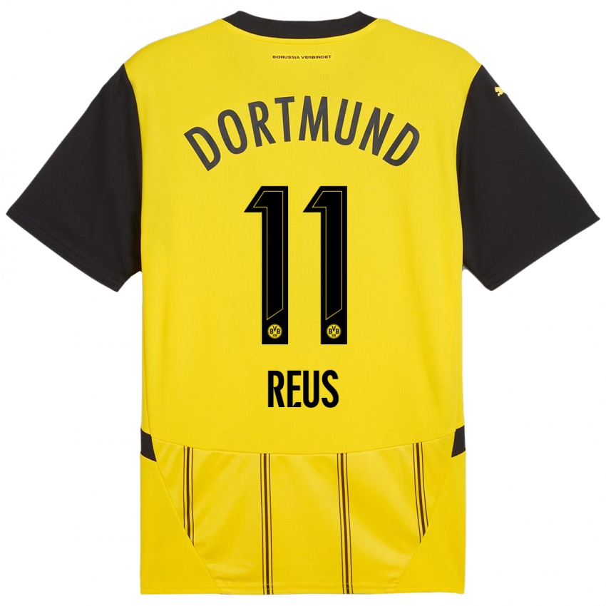 Niño Camiseta Marco Reus #11 Amarillo Negro 1ª Equipación 2024/25 La Camisa México