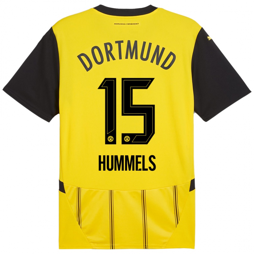 Niño Camiseta Mats Hummels #15 Amarillo Negro 1ª Equipación 2024/25 La Camisa México