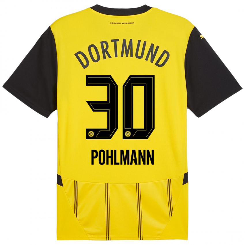 Niño Camiseta Ole Pohlmann #30 Amarillo Negro 1ª Equipación 2024/25 La Camisa México