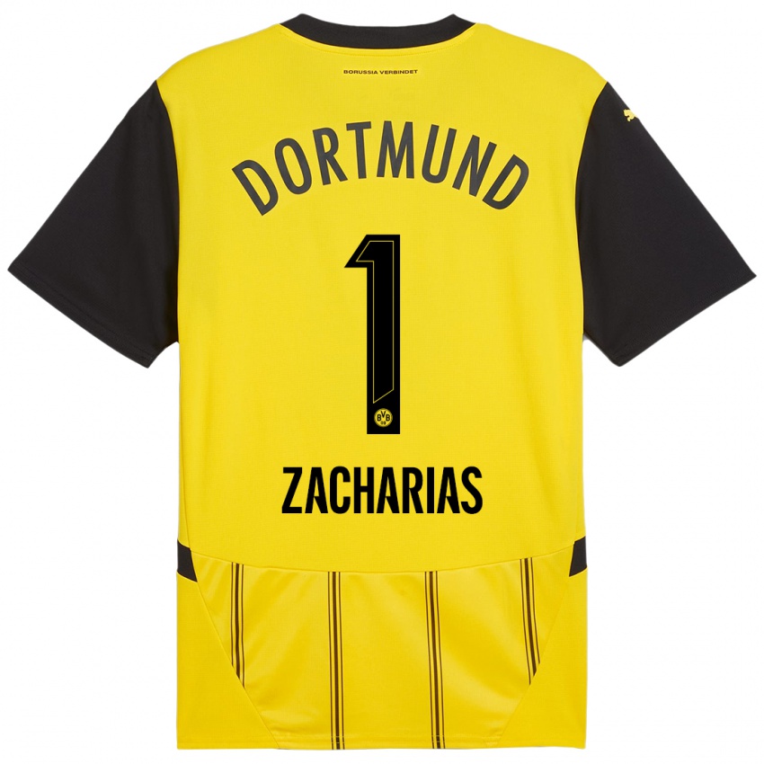 Niño Camiseta Marlon Zacharias #1 Amarillo Negro 1ª Equipación 2024/25 La Camisa México