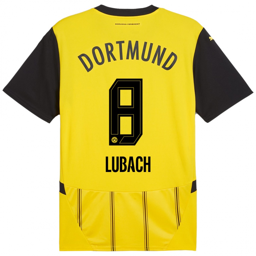 Niño Camiseta Rafael Lubach #8 Amarillo Negro 1ª Equipación 2024/25 La Camisa México