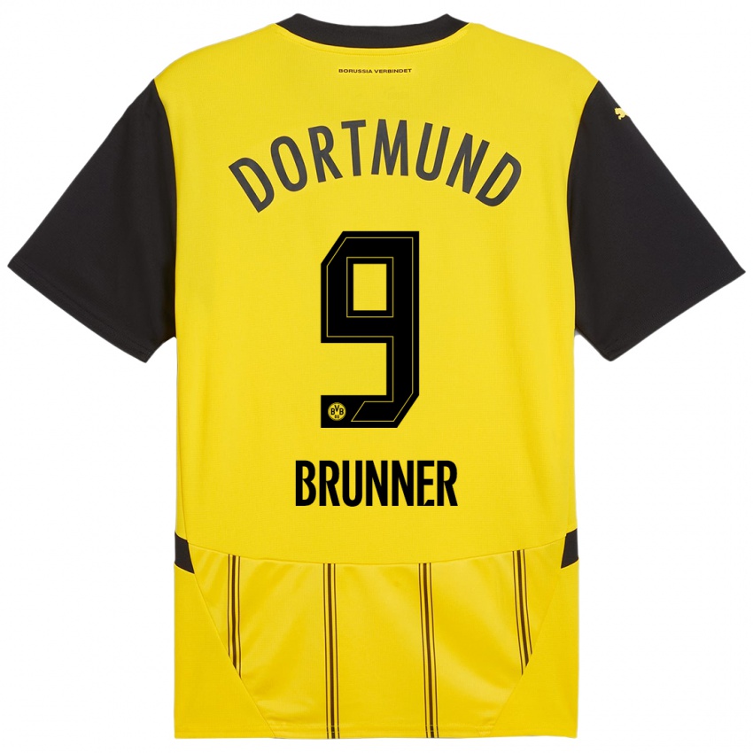 Niño Camiseta Paris Brunner #9 Amarillo Negro 1ª Equipación 2024/25 La Camisa México