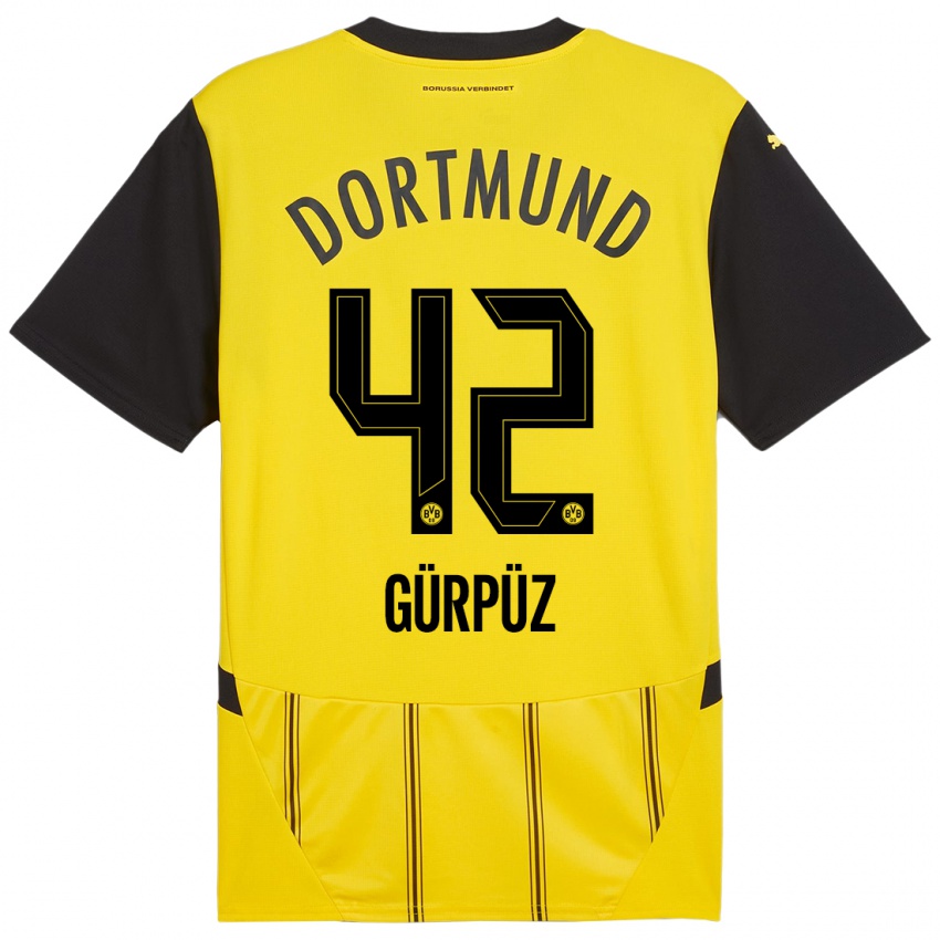 Niño Camiseta Goktan Gurpuz #42 Amarillo Negro 1ª Equipación 2024/25 La Camisa México