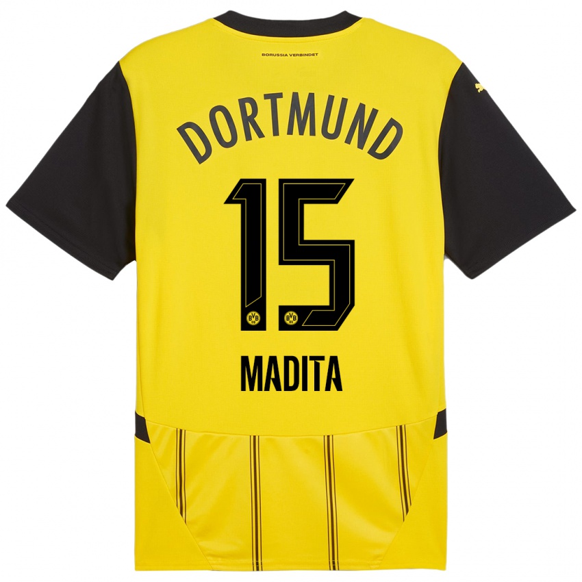 Niño Camiseta Kohorst Madita #15 Amarillo Negro 1ª Equipación 2024/25 La Camisa México