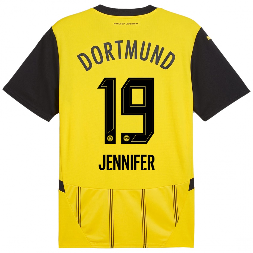 Niño Camiseta Gutierrez Bermejo Jennifer #19 Amarillo Negro 1ª Equipación 2024/25 La Camisa México