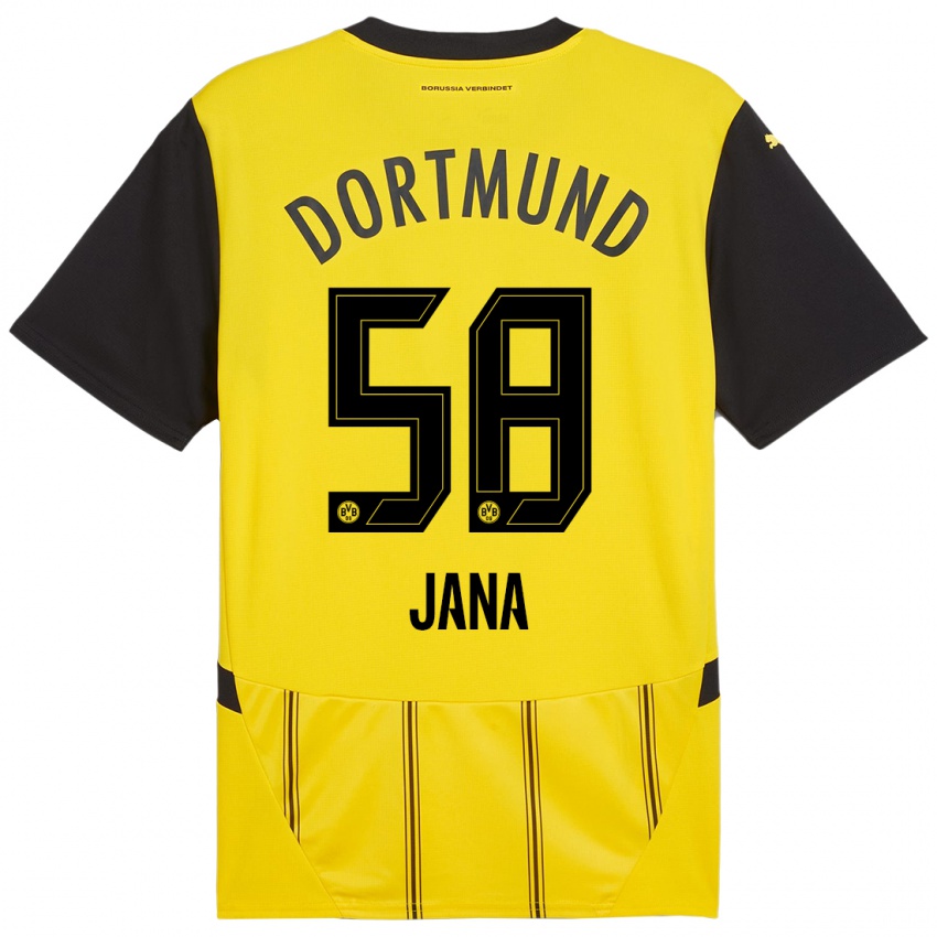 Niño Camiseta Nordberg Jana #58 Amarillo Negro 1ª Equipación 2024/25 La Camisa México