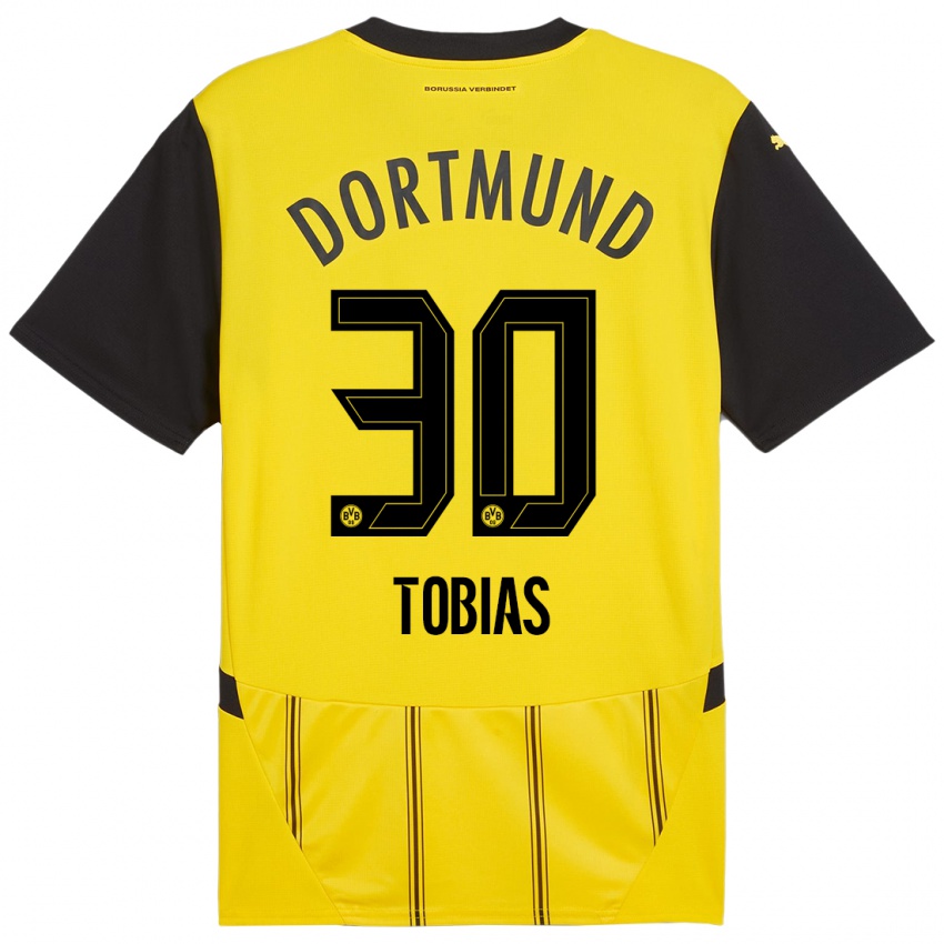 Niño Camiseta Vogt Tobias #30 Amarillo Negro 1ª Equipación 2024/25 La Camisa México