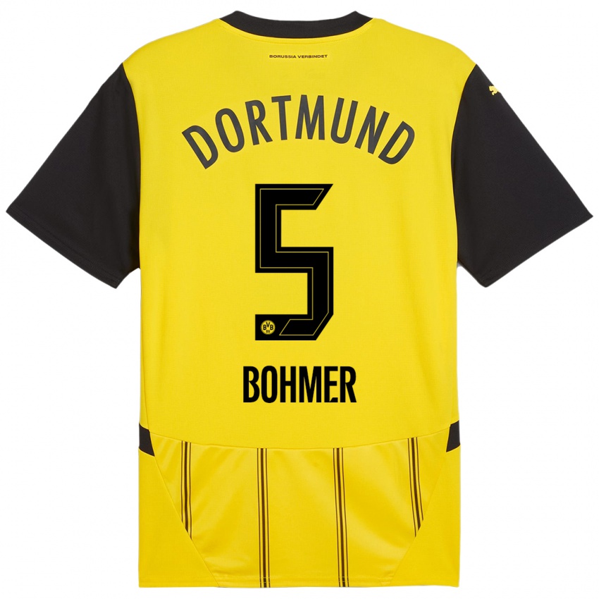 Niño Camiseta Tim Bohmer #5 Amarillo Negro 1ª Equipación 2024/25 La Camisa México