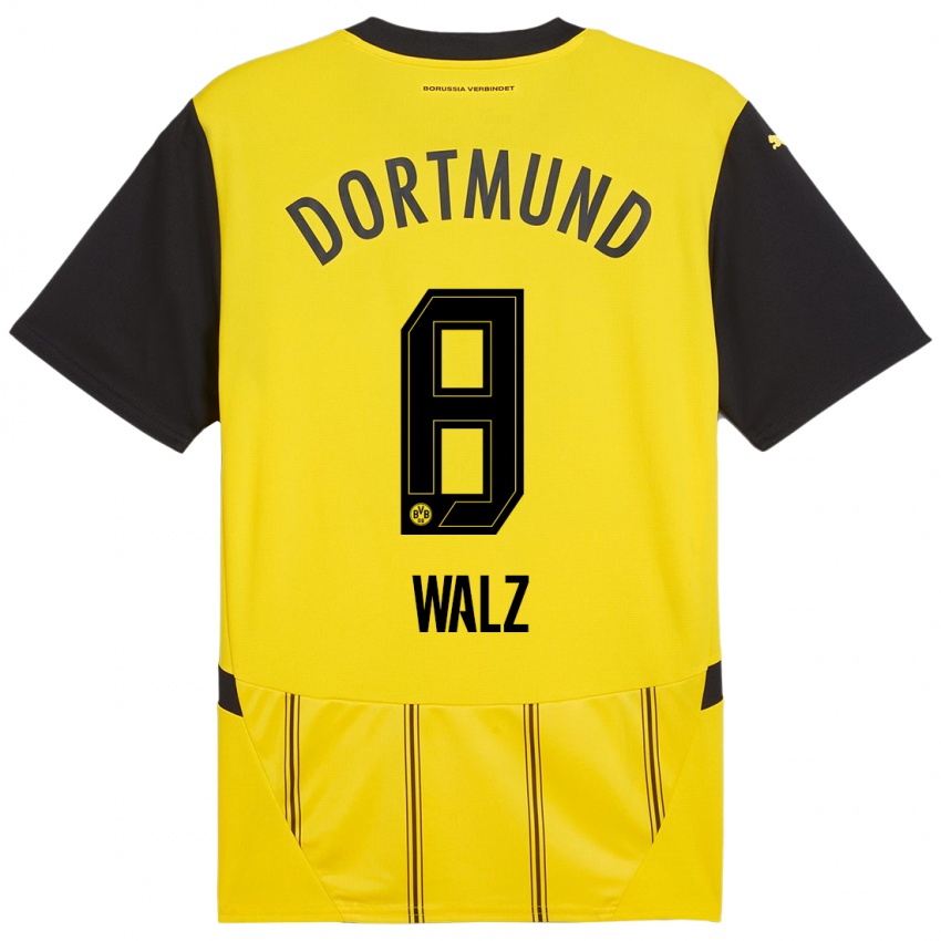 Niño Camiseta Vasco Walz #8 Amarillo Negro 1ª Equipación 2024/25 La Camisa México