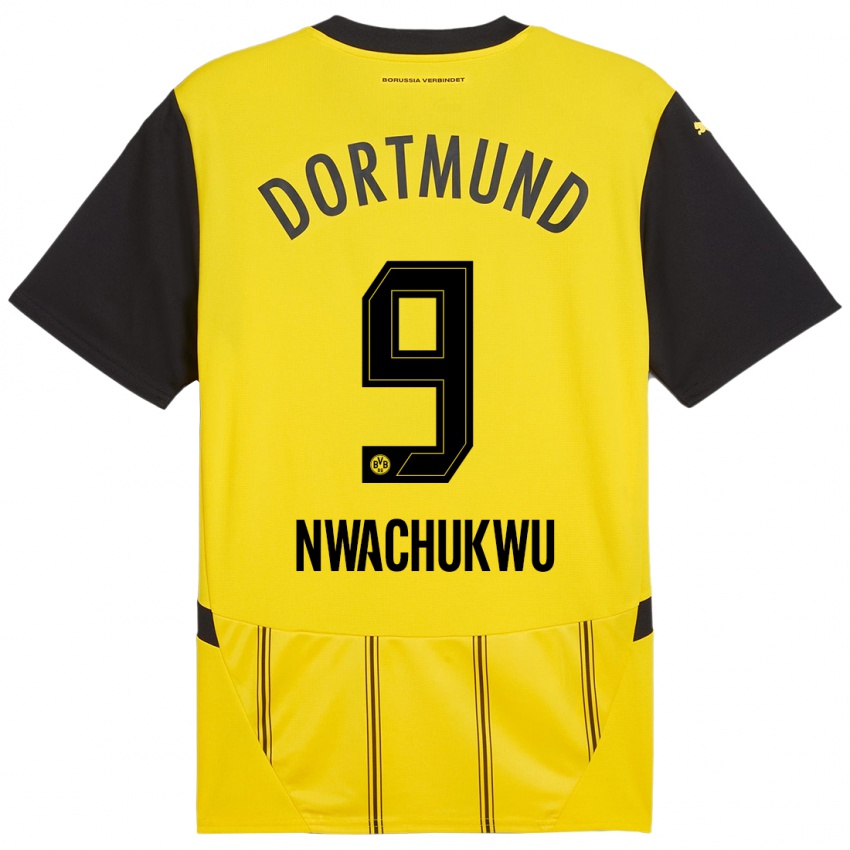 Niño Camiseta Isaak Nwachukwu #9 Amarillo Negro 1ª Equipación 2024/25 La Camisa México