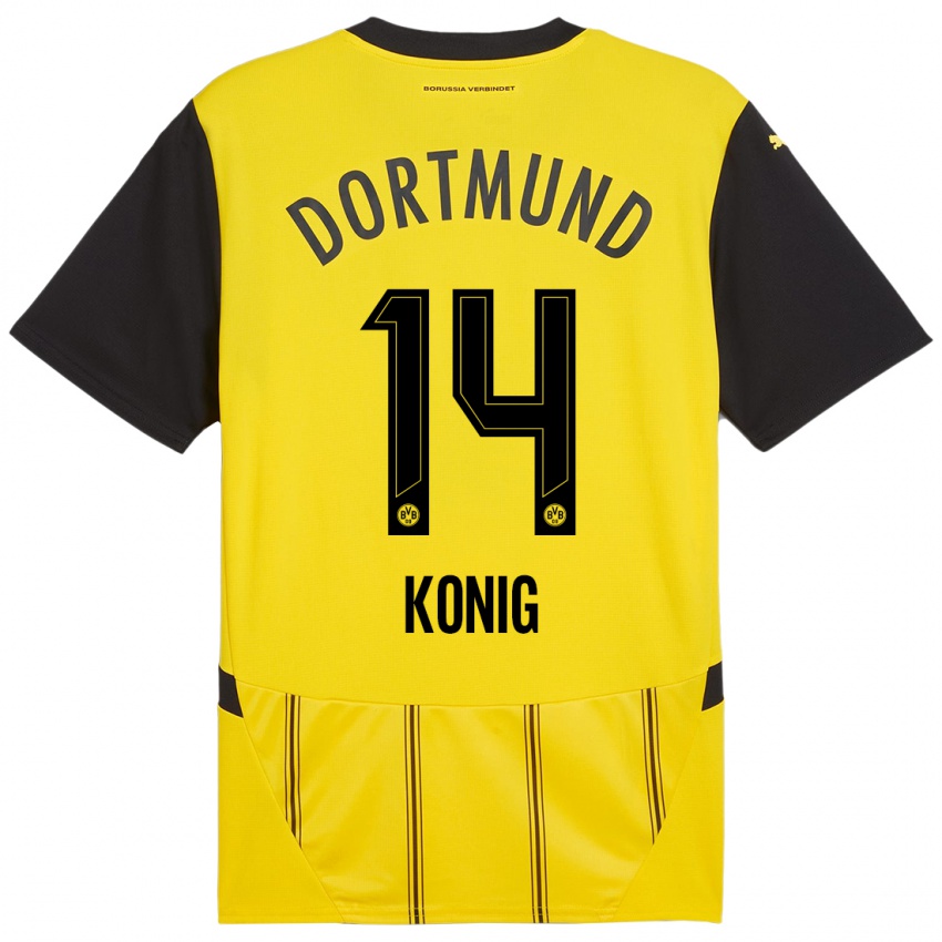 Niño Camiseta Raul Konig #14 Amarillo Negro 1ª Equipación 2024/25 La Camisa México