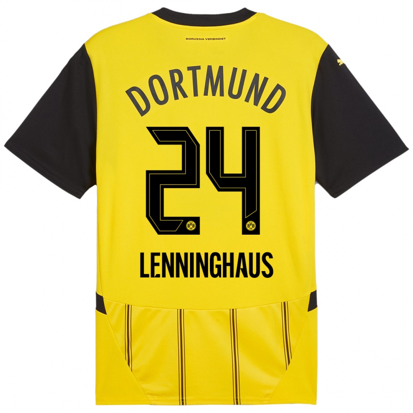 Niño Camiseta Mika Lenninghaus #24 Amarillo Negro 1ª Equipación 2024/25 La Camisa México