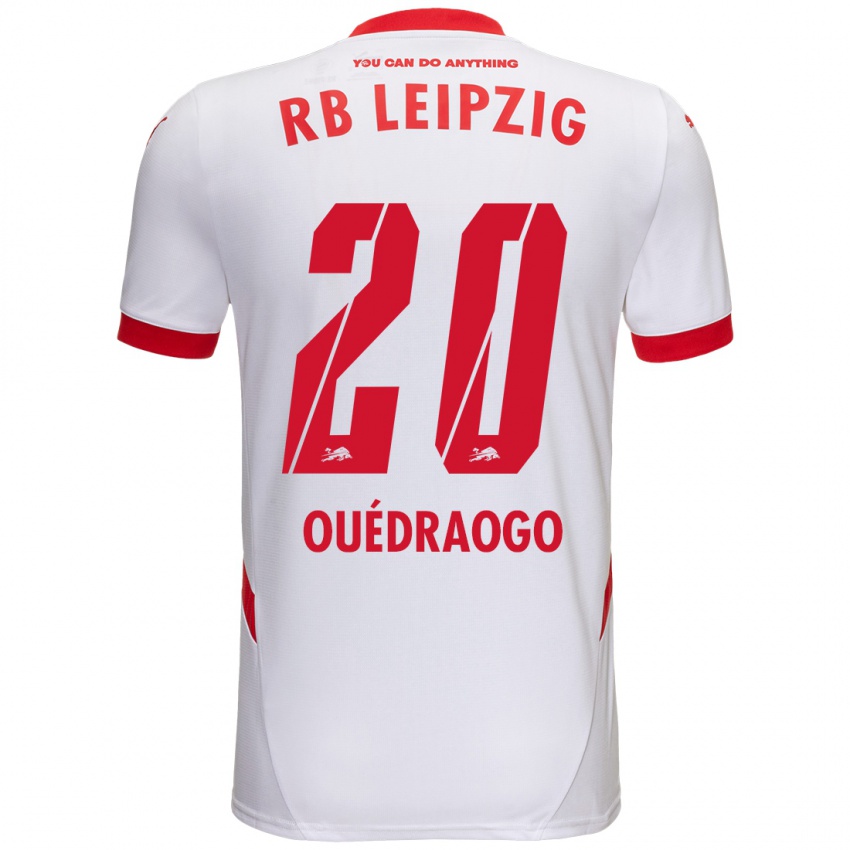 Niño Camiseta Assan Ouédraogo #20 Blanco Rojo 1ª Equipación 2024/25 La Camisa México