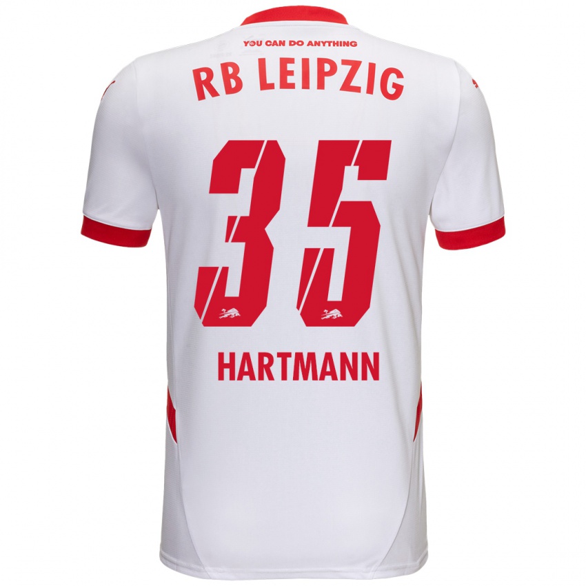 Niño Camiseta Fabrice Hartmann #35 Blanco Rojo 1ª Equipación 2024/25 La Camisa México