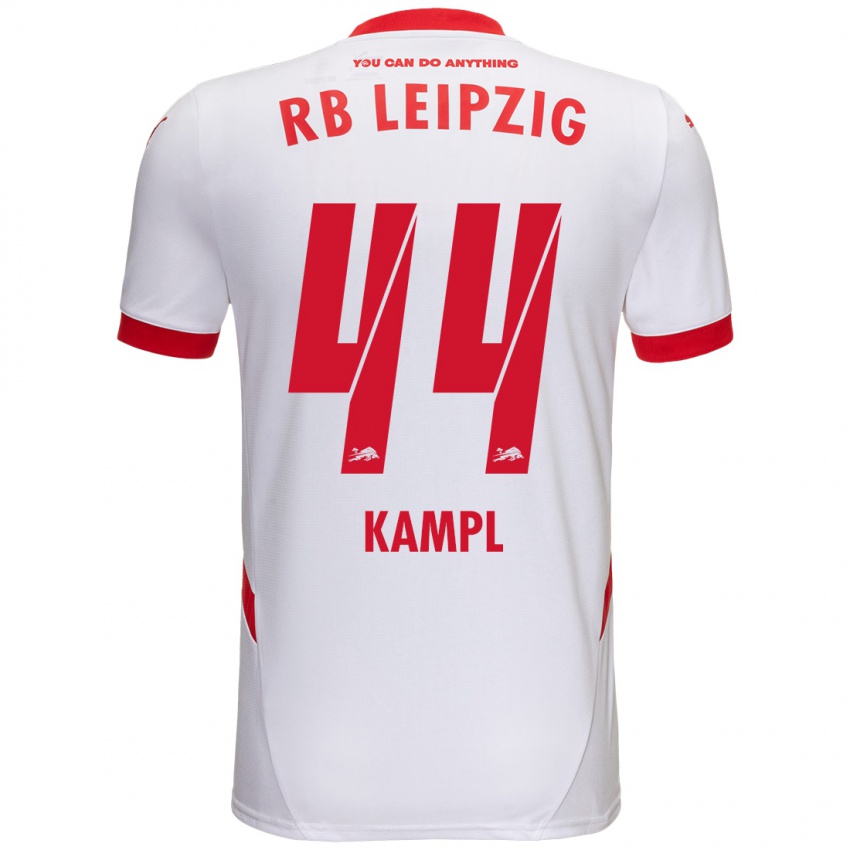 Niño Camiseta Kevin Kampl #44 Blanco Rojo 1ª Equipación 2024/25 La Camisa México