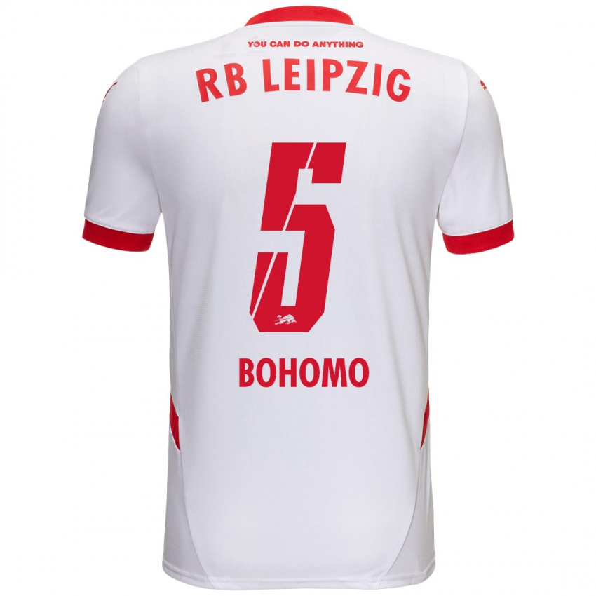 Niño Camiseta Allan Bohomo #5 Blanco Rojo 1ª Equipación 2024/25 La Camisa México