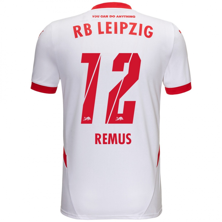 Niño Camiseta Niklas Remus #12 Blanco Rojo 1ª Equipación 2024/25 La Camisa México